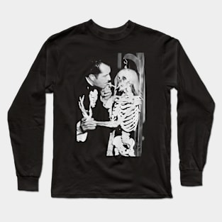Vincent Price and skeleton Long Sleeve T-Shirt